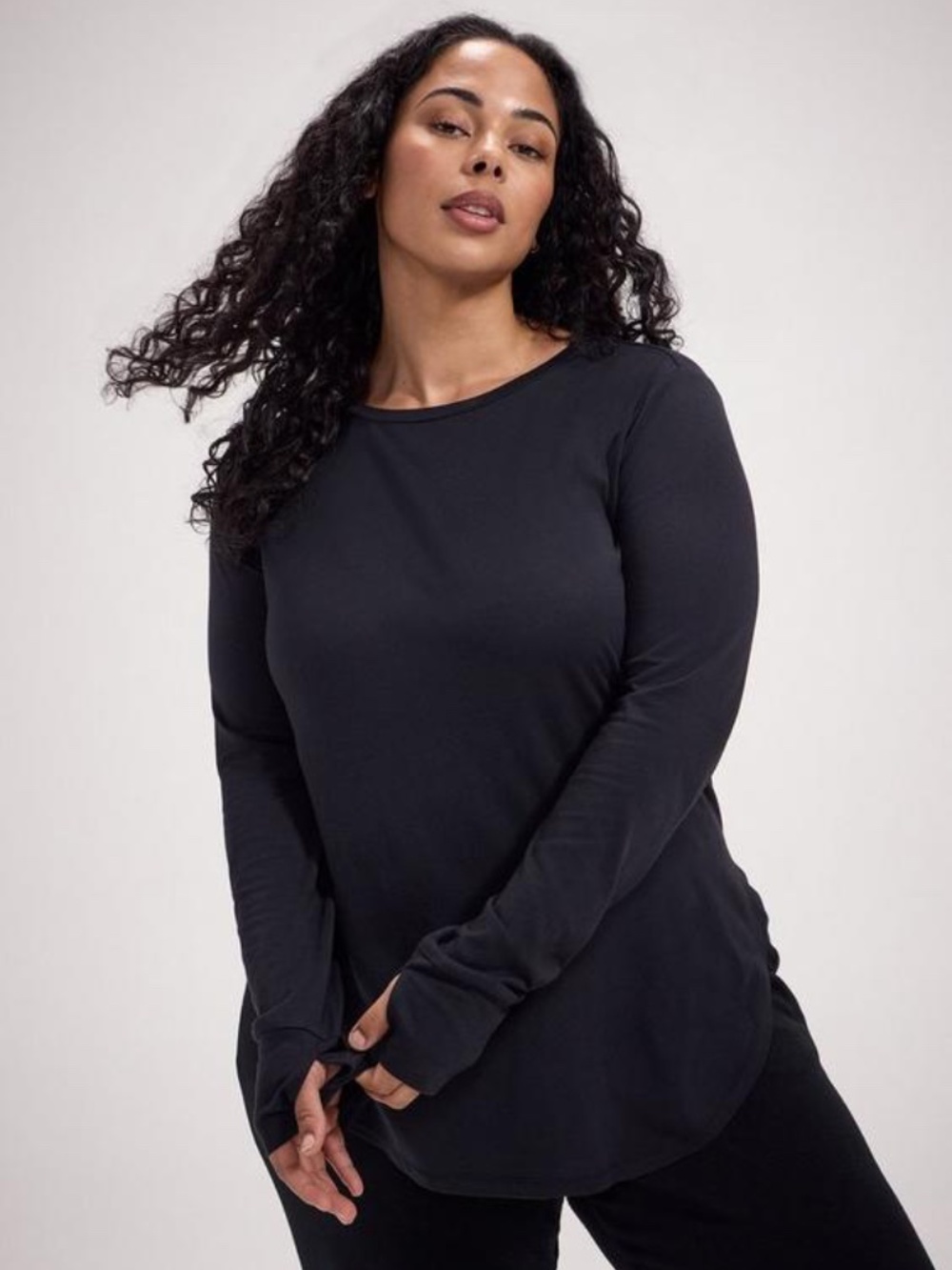 Torrid TRU Performance Cotton Long Sleeve Tunic Tee - 0